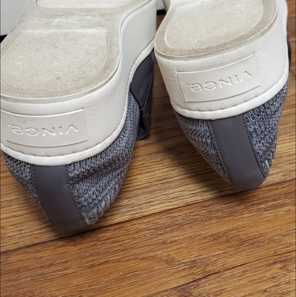 Vince Ward Knit Slip-On Leather Band Platform Sneakers. Size 8 - Picture 8 of 10